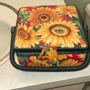 Sunflower Sewing Box with Handle